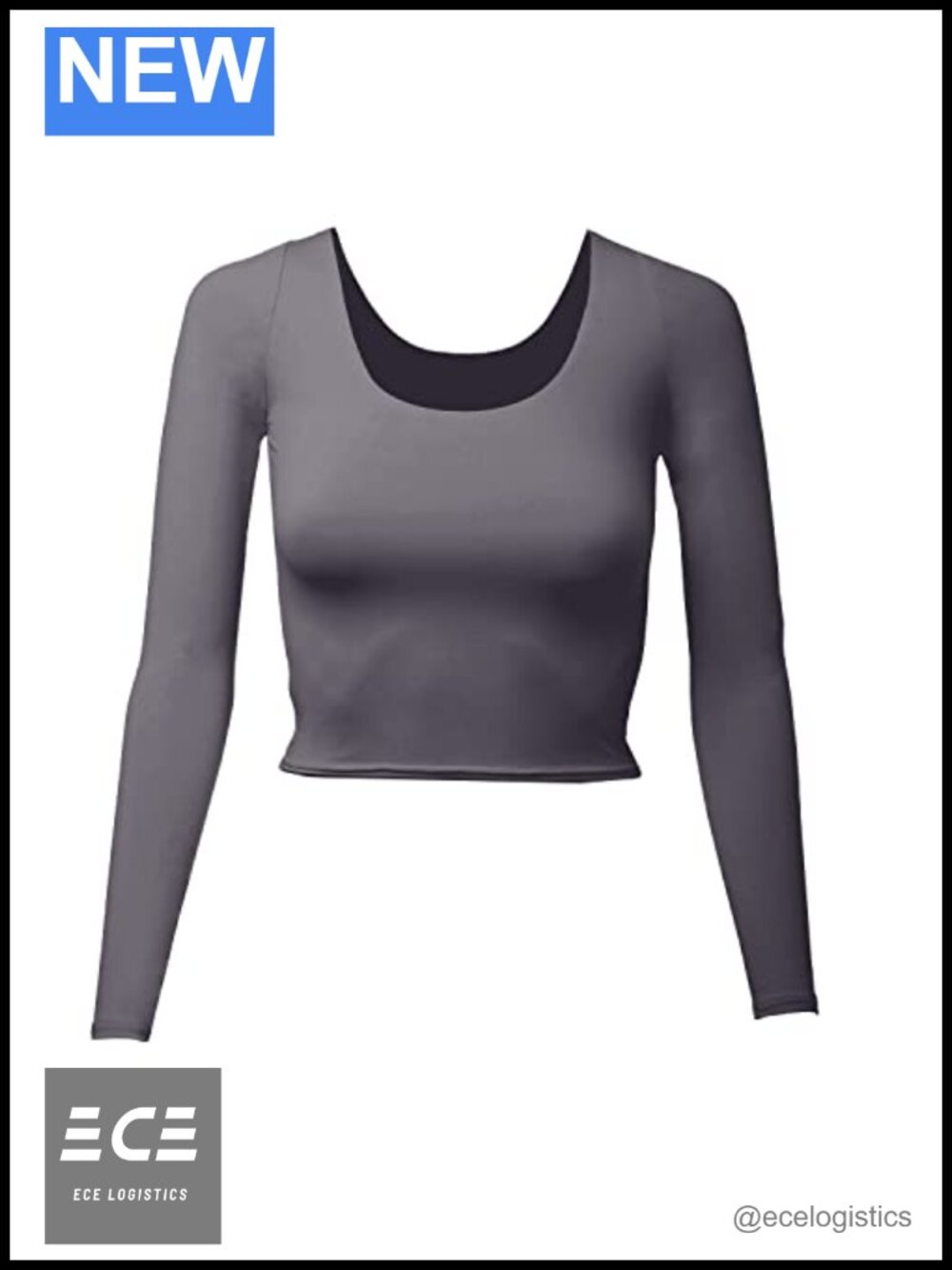Almere Long Sleeve Contour Double Lined Seamless Crop Top Women